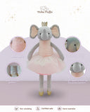 Mikee Fluffie "Evie the Elephant" Plush Doll 16"