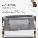 Kikkaboo Sleat Me 2-in-1 Bedside Crib & High Chair