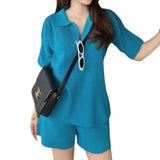 Artse MNL Knit Collar Shorts Set