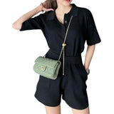 Artse MNL Knit Collar Shorts Set