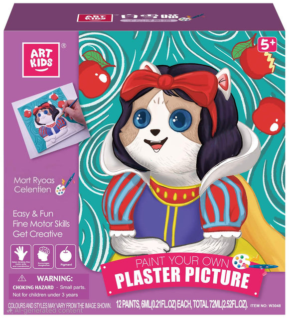 ArtKids Paint Your Own Plaster Art Painting Set with Frame