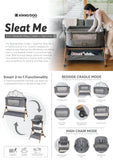 Kikkaboo Sleat Me 2-in-1 Bedside Crib & High Chair