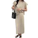 Artse MNL Knit Loose Top and Skirt Set