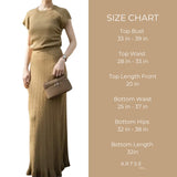 Artse MNL Knit Shirt and Long Skirt Set