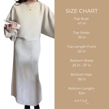 Artse MNL Knit Trumpet Long Sleeves Skirt Set