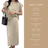 Artse MNL Knit Loose Top and Skirt Set