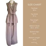 Artse MNL Belted Vest Top Pants Set
