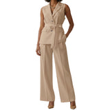 Artse MNL Belted Vest Top Pants Set