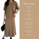 Artse MNL Shirt Loose Top and Skirt Set