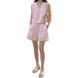 Artse MNL V-neck Top and Shorts Set