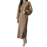 Artse MNL Knit Trumpet Long Sleeves Skirt Set