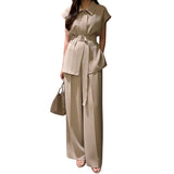 Artse MNL Belted Blouse Pants Set