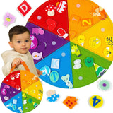 The Kiddie Concept Sensory Felt Color Sorting Busy Board