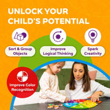 The Kiddie Concept Sensory Felt Color Sorting Busy Board