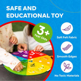 The Kiddie Concept Sensory Felt Color Sorting Busy Board