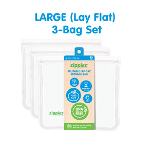 Zippies Reusable Lay Flat Bags