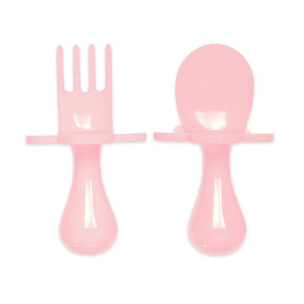 Grabease Toddler Utensils Baby Utensils Baby Forks for Self Feeding,  BPA-Free & Phthalate-Free for Baby & Toddler, 1 Set, Blush