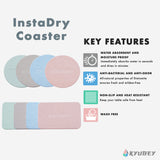 Kyubey InstaDry Rectangular Coasters