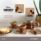 Clever Spaces Simpli Disney Home Collection Mickey Cork Coasters