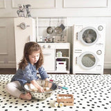 Play With Pieces - Grey Geo/Polka Dots Playmat