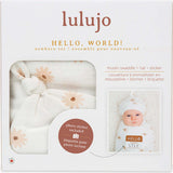 Lulujo Baby Bonnet and Swaddle Set