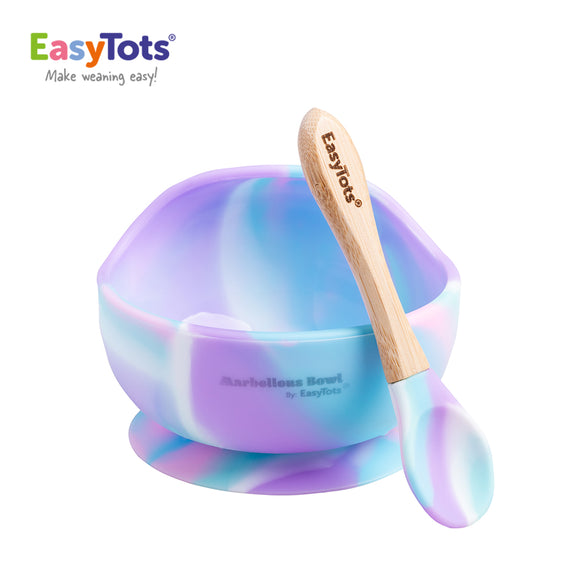 EasyTots Suction Bowl & Bamboo Spoon Set